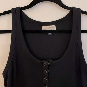 ribbed bodycon dress black size XS